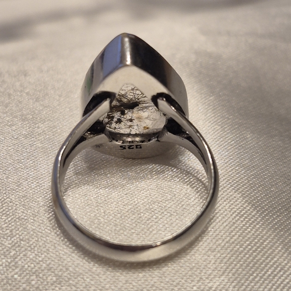 Handmade Gold And Brown Rutile Ring - Picture 6 of 9